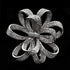 Vintage Silver Tone Micro Pave Crystal Floral Shaped Ribbon Brooch Wedding Pin Jewelry...