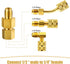 34 Pcs R410a Adapter Kit Mini Split Adapter 45° 90° Refrigerant Hose Adapter, 5/16'' Female 1/4'' Male, 1/2'' to 1/4'' Tank Adapter with Valve Cor...