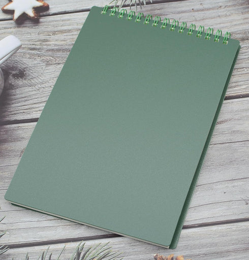 Yansanido Top Bound Spiral Notebook, 4 Pcs 4 Color A5 Size Thick Plastic Hardcover 7mm College Ruled Paper 80 Sheets (160 Pages) Journal for Schoo...