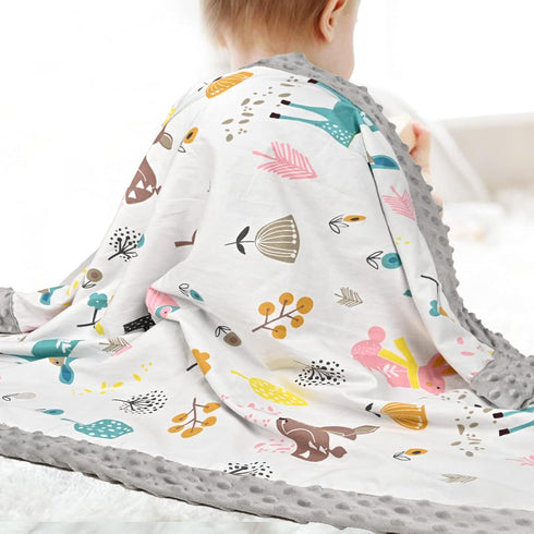 Baby Blanket - Organic Cotton Baby Blanket Soft Cozy, Security Baby Blanket with 3D Little Beans for Soothing Baby,30"X40" Neutral Baby Blanket fo...