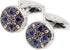 Novelty Floral Pattern Design Cufflinks for Men Round Silver Men's Cuff Link Set for Wedding Shirt Party Business Birthday Anniversary Dress...