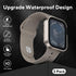 3 Pack Waterproof Case for Apple Watch Series 9 8 7 45mm, Straight Edge Hard PC Cover with Tempered Glass Screen Protector, Protective Bumper for ...