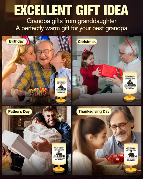 Grandpa Gifts, Birthday Gifts for Grandpa, Unique Gifts for Grandpa, Eye Caring Table Lamp for Grandpa from Grandchildren...