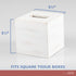 Ilyapa Wood Tissue Box Cover Square - Rustic Farmhouse White Wooden Tissue Holder...