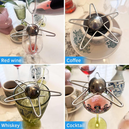 Stainless Steel Ice Ball Coffee Cooling Tool, Release the Real Flavor of Coffee, The Reusable Cooler is Suitable for Coffee, Whiskey, Cocktails an...