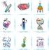 100 PCS Funny Science Laboratory Stickers, Laboratory Stickers for Kids Teens Adults, Physics Biology Chemistry Experiment Stickers, Waterproof Vi...