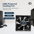 Coolerguys Single USB Fan for PlayStation, Xbox, Receivers, Roku (80mm)...