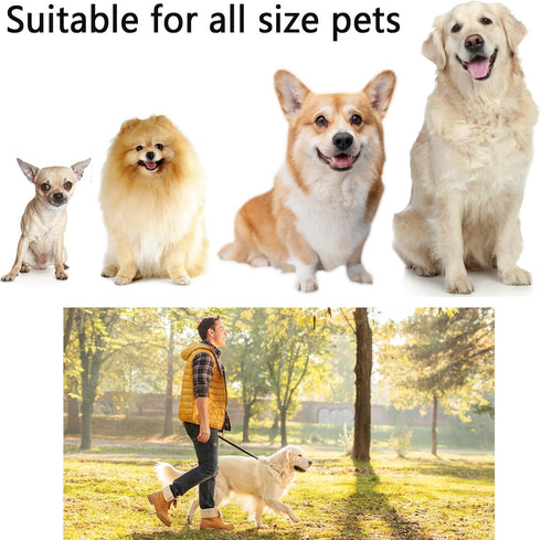 Heavy Duty Dog Leash, 4-5.5FT No Pull Shock Absorbing Dog Leash Reflective Dog Walking Training Leash Bungee Dog Leash with 2 Padded Handles for M...