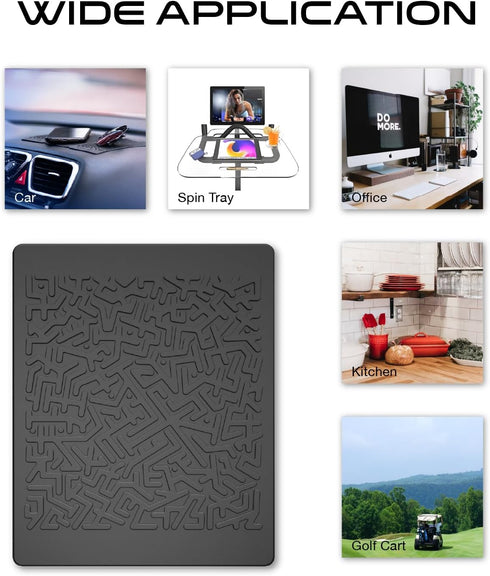 Car Dashboard Non Slip Mat, JIMISHA Anti Slip Pad, Anti Slide Sticky Dash Pad, Multifunctional Fixate Gripping Gel Pad for Radar Detector, Cell Ph...