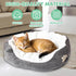 Round Dog Cat Beds Mattress Washable Pads Room, Soft Durable Plush Faux Fur Sleeping Pet Fleece Bed Mat for Small Doggy Kitten Puppy, with Anti-Sl...
