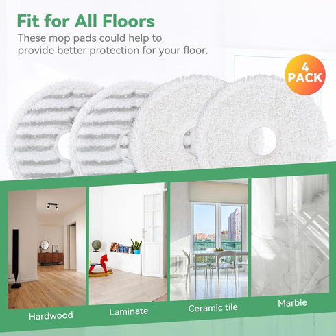 3764 SpinWave + Vac Mop Pads Compatible with Bissell SpinWave + Vac All-in-One Powered Spin 3764 and 37643,Washable and Reusable Replacement Head?...