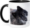 3dRose mug_173728_4 ROCKY MOUNTAIN GRAY WOLF - Two Tone Black Mug, 11oz...