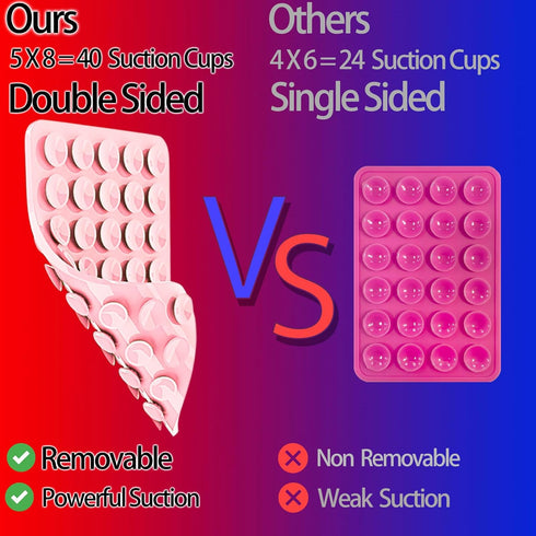 Silicone Suction Cup Phone Case Mount Double Sided, Phone Accessories Hands-Free Strong Grip Holder for Selfies and Videos, Silicon Phone Stand fo...