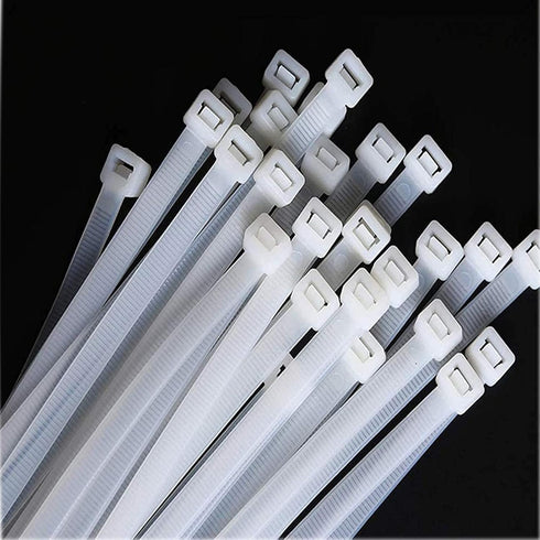 White zip ties 18 inch Large Cable ties wraps100 pcs/Pack outdoor use Long plastic ties with 60 Pounds tensile...