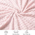 david's kids Minky Baby Blanket for Girls, Soft Lightweight Micro Fleece Blanket with Double Layer, Dotted Backing, Breathable Receiving Blanket f...