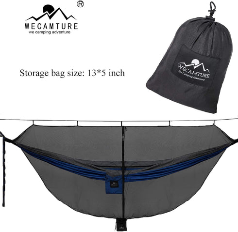 Hammock Bug Mosquito Net XL 11x4.6FT No-See-Ums Polyester Fabric for 360 Degree Protection Dual Sided Diagonal Zipper for Easy Access Fits All Ham...