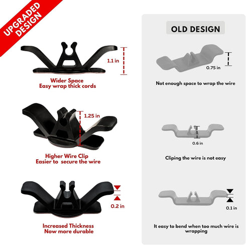 Cord Organizer for Appliances, 4 Pack Upgraded Cord keeper, Cord Wrapper for Appliances Stick on Mixer, Coffee-Maker, Pressure-Cooker, Toaster, Bl...