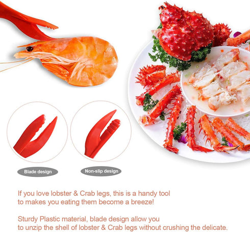 10PCS Crab Nut Crackers and Seafood Tools,Stainless Steel Lobster Crackers and Picks Set,Including 2 Lobster Crab Crackers, 4 Lobster Sheller Kniv...