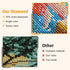 EOBROMD Stained Glass Flower Diamond Art Painting Kits for Adults, 5D Diamond Art Painting Kits for Beginners, DIY Paint Picture with Full Drill D...