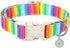 DOGWONG Cotton Dog Collar, Rainbow Dog Collar Durable Soft Natural Fabric Pet Dog Collar Cute LGBTQ Puppy Necklace for Small Medium Large Dog...