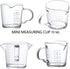 70ml Mini Glass Measuring Cup with handle 2 oz Shot Glass Espresso Jugs Measure Cup Glass Jigger Spirit Round Graduated Beaker Measuring Cup for B...
