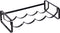 Amazon Basics Tabletop Stackable 4-Bottle Metal Wine Rack, 3.74"D x 15.75"W x 7.87"H, Black...
