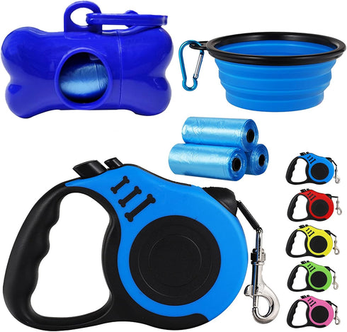 Retractable Dog Leash,Heavy Duty Dog Leash Retractable,Dog Walking Leash for Small Dog or Cat up to 26 lbs,360° Tangle-Free Strong Nylon Tape,Anti...