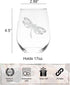 Dragonfly Stemless Wine Glass, 17 oz - Dragonfly Themed Gift for Men and Women...