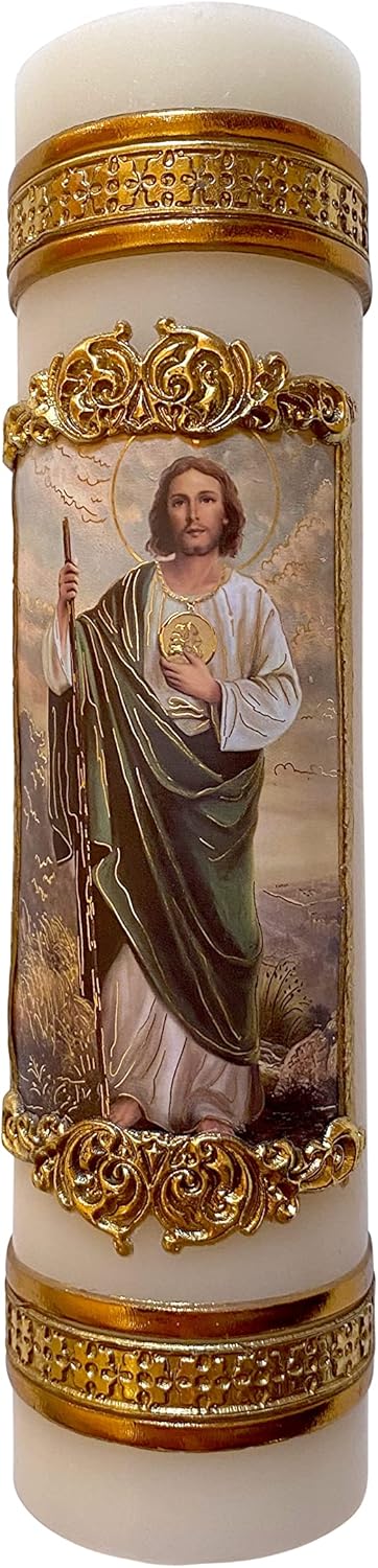 San Judas Tadeo Candle Jude The Apostle Difficult Situations Prayer Cirio Vela de San Juditas...