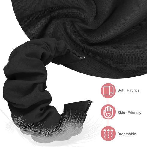20mm 22mm Scrunchies Watch Bands, Elastic Replacement Bands for Samsung Galaxy Watch 4 5 Pro 6 7 Classic Galaxy Active 1 2 40mm 44mm for Women BWG...