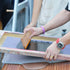 1 pc 13 inch (33cm) Long 4 inches Wide Silk Stencil Screen Printing Squeegee Wood Oiliness Scraper Screen Ink Scraper 75 Durometer...