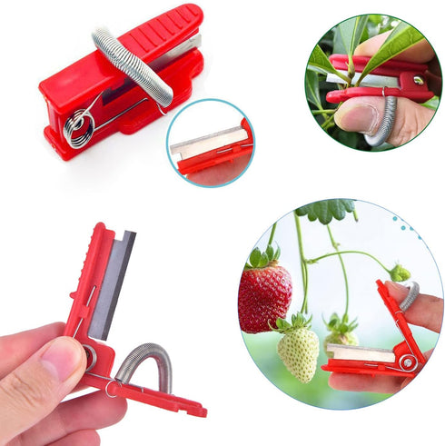 3 Pack Multifunctional Gardening Thump Knife Garden Cutter Finger Fruit Picker Hand Pruner for Vegetable Trimming Separator Harvesting Picking Far...