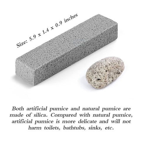 6Pack Pumice Stone for Toilet Cleaning Bowl Stick,Powerfully Cleans Hard Water Rings, Calcium Buildup & Stains, Suitable for Cleaning Toilet, Bath...
