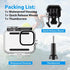 HONGDAK 196ft/60m Waterproof Housing Case for GoPro Hero 12 11 10/9 Black, Protective Underwater Dive Housing Shell with Bracket Accessories for G...