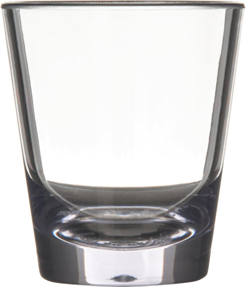 Carlisle FoodService Products Alibi Round Glass Clear Glass for Restaurants, Catering, Kitchens, Plastic, 1.8 Ounces, Clear, (Pack of 24)...