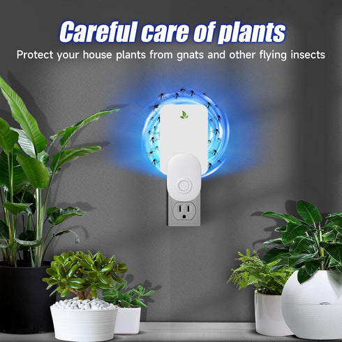 2024 Upgraded 3 in 1 Flying Insect Trap with 3 Light Modes, Fruit fly Traps for Indoors with 10 Glue Boards, Gnat Traps for House Indoor Potted Pl...