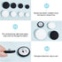 PH PandaHall 48pcs 4 Size Flatback Fabric Covered Button Black White Fabric Metal Shank Buttons Craft Buttons for Suits Gowns Blouses Shirts DIY S...