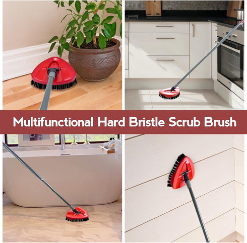 2PCS Spin Mop Scrub Brush Head Compatible with EasyWring 1 Tank System, Floor Scrubber Mop Replace Head, Hard Bristle Cleaning Brush for Bathroom,...