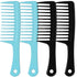 4PCS Wide Tooth Comb, Large Hair Detangling Comb Styling Comb, Professional Women Hair Care Handgrip Comb for Curly, Wet, Long Hair (Black & Blue)...
