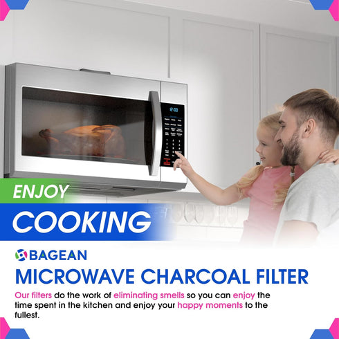 Microwave Charcoal Filter 6.15” x 3.95” for JX81J WB02X11536 WB06X10823 GE Microwave Filter Replacement - Vent Carbon Filter Freshens and Filters ...