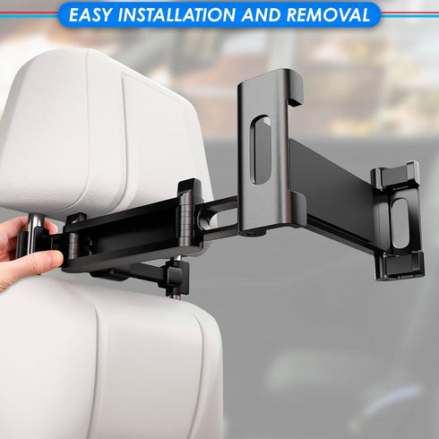 Holder for Car Universal Phone Mount Car Tablet Holder - Black Car Phone Holder Mount iPad Car Holder Back Seat Switch Head Rest Mount - Adjustabl...