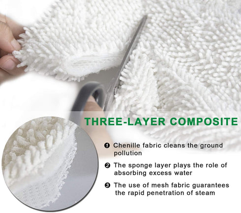 3 Pack S3501 S3601 Steam Pocket Mop Pads for Shark S3500 Series S3501 S3601 S3550 S3901 SE450 S3801CO S3601D S2901 S2902 Steam Mop Pads Washable...