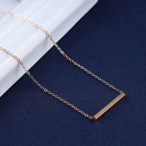 Boho Horizontal Bar Necklace Choker Bar Pendant Necklace Minimalist Gold Choker Necklace Geometric Bar Stick Necklace Chain Jewelry for Women and ...