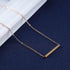 Boho Horizontal Bar Necklace Choker Bar Pendant Necklace Minimalist Gold Choker Necklace Geometric Bar Stick Necklace Chain Jewelry for Women and ...