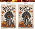 Halloween Garden Flags for Outside 12x18 Inch Double Sided Burlap, Trick or Treat Dachshund Garden Flag Halloween Dog Skeleton Decorations for Hom...