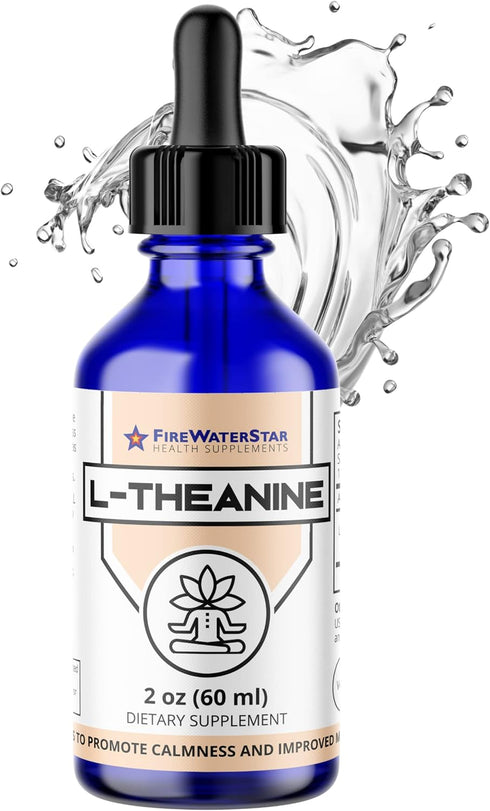 FWS L Theanine Liquid Drops, 200mg 99% Pure Bioactive L-Theanine, Organic, Natural, Vegan, Non GMO Helps to Promote Calmness, Relaxation, Improved...
