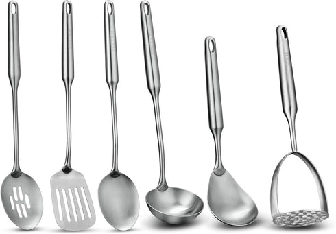 Stainless Steel Slotted Spatula Turner Cooking Utensil - Will Last Your Kitchen a Lifetime, Guaranteed - Meticulous Craftsmanship, Sleek Modern De...