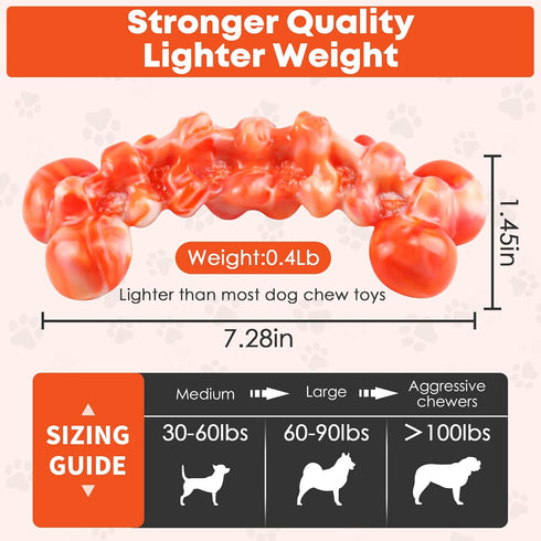 Dog Toys for Aggressive Chewers: Chew Toys for Training and Cleaning - Dog Toys for Large Dogs - Indestructible Dog Toy to Keep Them Busy...