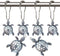 Sea Turtles Shower Curtain Hooks Rings - Silver Metal Shower Hooks for Shower Curtain, Rust Proof Shower Curain Hooks Clips Bathroom Accessories S...