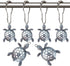 Sea Turtles Shower Curtain Hooks Rings - Silver Metal Shower Hooks for Shower Curtain, Rust Proof Shower Curain Hooks Clips Bathroom Accessories S...
